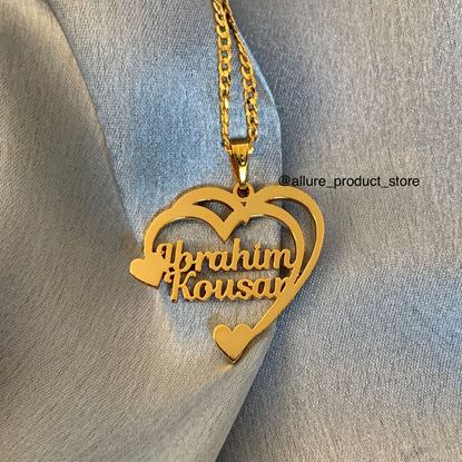 Picture of Heart shape couple name necklace