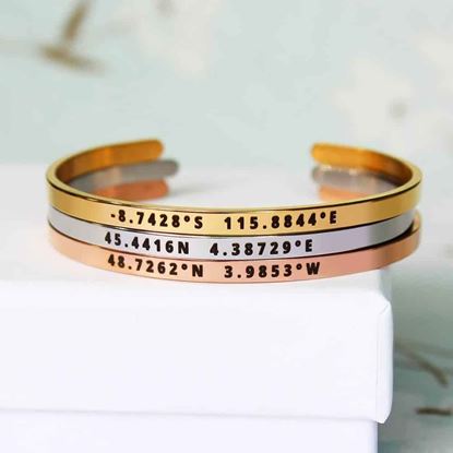 Picture of Personalized Half cuff Bracelet Thin