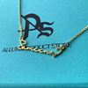 Picture of Signature font Name necklace with heart