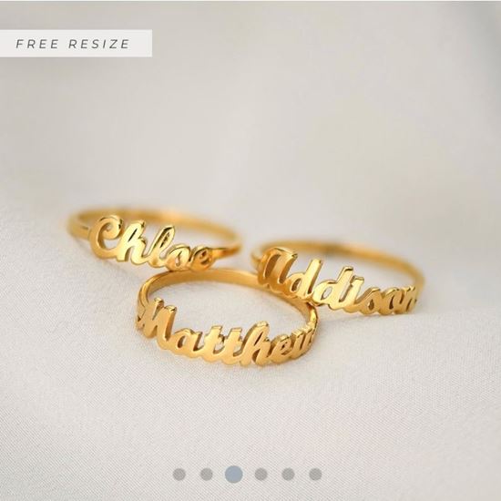 Personalized Name Ring in Script Design With Diamond Accent on Tail Beneath  Name - Walmart.com