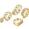 Picture of Bohemia crsytal lock charm ring set of 4 rings