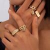 Picture of Bohemia crsytal lock charm ring set of 4 rings