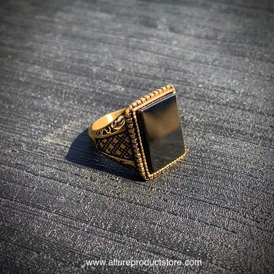 Picture of Vintage Black Stone square ring