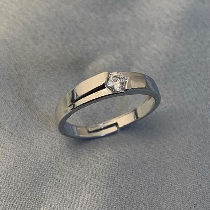 Picture of Minimal Crystal Ring for Men