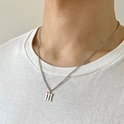 Picture of Modern initial name necklace unisex