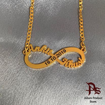 Picture of Infinity Couple name necklace with date