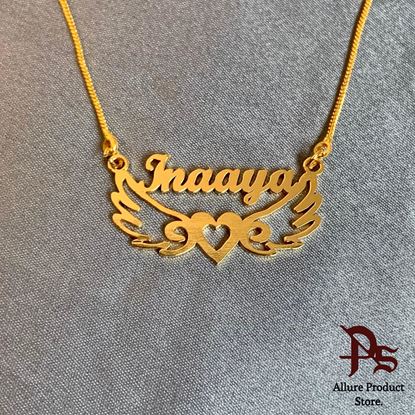 Picture of Wing Heart Name Necklace English