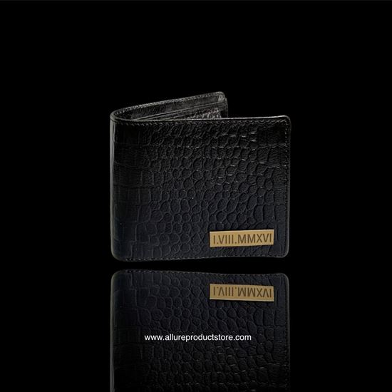 Picture of Personalized wallet for men leather black