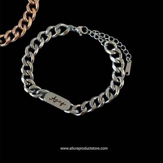 Picture of Cuban chain personalized bracelet unisex