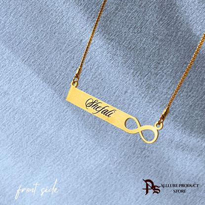 Picture of Dual side name necklace with date