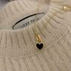 Picture of Dainty heart reversible necklace black & white