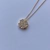 Picture of Clover heart necklace crystal Gold