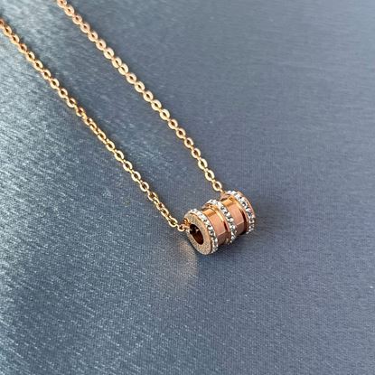 Picture of Elevation necklace rose gold with stones