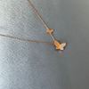 Picture of Butterfly crystal rose gold necklace