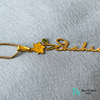 Picture of Colored Name necklace Yellow flower